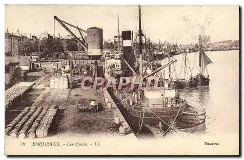 Cartes postales Bordeaux Les Quais Bateau