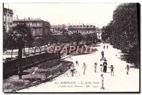 Cartes postales Bordeaux Le Jardin Public L'allee de la terrasse