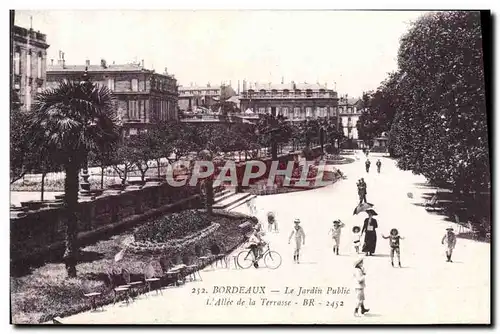 Cartes postales Bordeaux Le Jardin Public L'allee de la terrasse