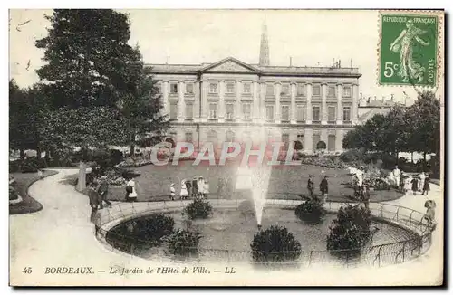 Cartes postales Bordeaux Le Jardin de L'Hotel de Ville