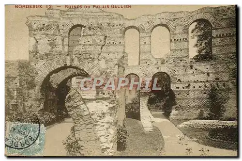 Cartes postales Bordeaux Ruines du Palais Gallien