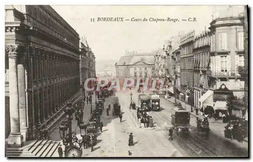 Ansichtskarte AK Bordeaux Cours du Cbapeau Rouge Tramway