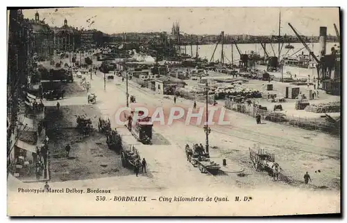 Cartes postales Bordeaux Cinq Kilometres de Quai Bateaux