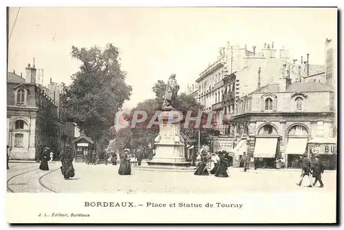 Cartes postales Bordeaux Place et Statue de Tourny