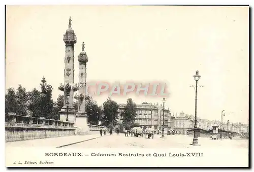 Cartes postales Bordeaux Colonnes Rostrales et Quai Louis XVIIl