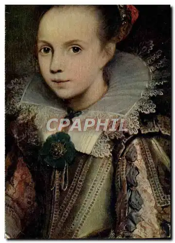 Moderne Karte Comite National De L&#39Enfance C de Vos Portrait de fillette Musee Mayer Van den Bergh Anvers