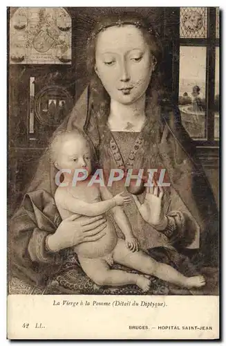 Cartes postales La Vierge a la Pomme Bruges Hopital Saint Jean