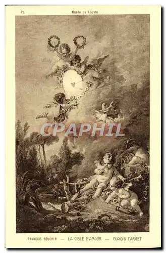 Cartes postales Musee du Louvre Francois Boucher La Cible D&#39Amour