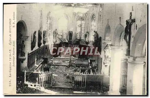 Ansichtskarte AK La Guerre Eglise de Bouchois Interieur Maitre Autel Militaria