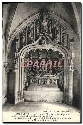 Cartes postales Doullens Interieur de l'Eglise Le sepulcre