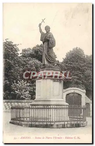 Cartes postales Amiens Statue de Pierre l'Ermite