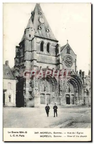Cartes postales Moreuil Somme Vue de l'Eglise