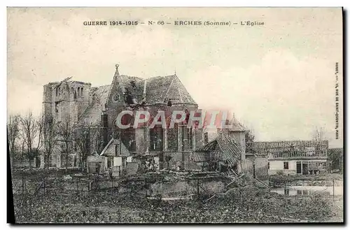 Cartes postales Erches L&#39Eglise Militaria