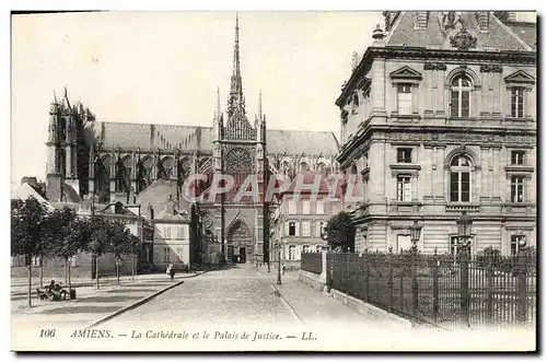 Cartes postales Amiens La Cathedrale et le Palais de Justice