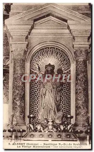 Cartes postales Albert Basilique ND de Brebieres La Vierge Miraculeuse