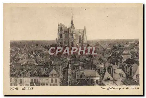 Cartes postales Amiens Vue generale prise du Beffroi