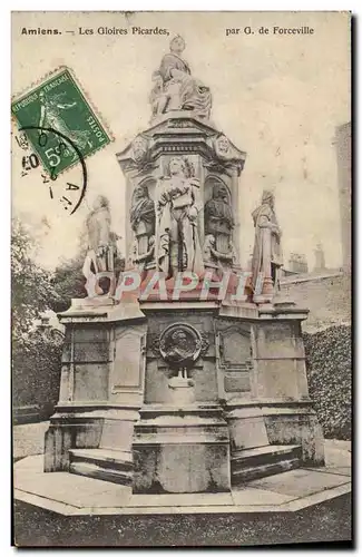 Cartes postales Amiens Les Gloires Picardes Par G de Forceville