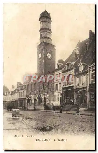 Cartes postales Doullens Le Beffroi Moto Naphta