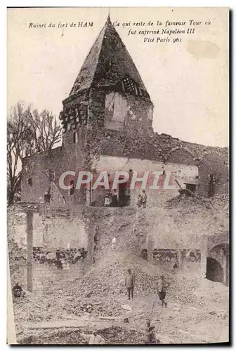 Cartes postales Ruines du fort de Ham Militaria