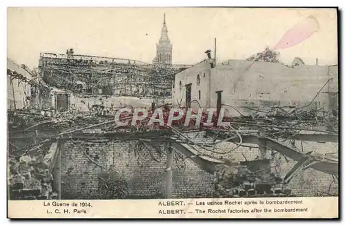 Ansichtskarte AK Albert Les usines Rochet apres le bombardement Militaria