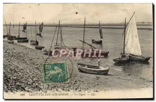 Cartes postales Saint Valery sur Somme La Digue Bateaux