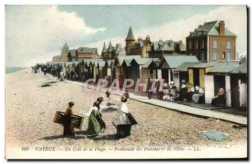 Cartes postales Cayeux Un Coin de la Plage Promenade des planches et les villas