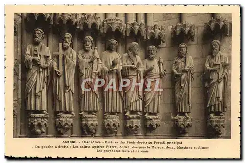 Cartes postales Amiens Cathedrale Statues des Pieds droits du portail principal