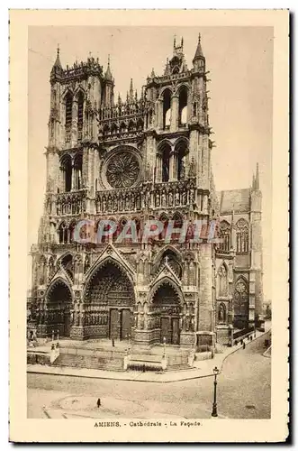 Cartes postales Amiens Cathedrale La Facade