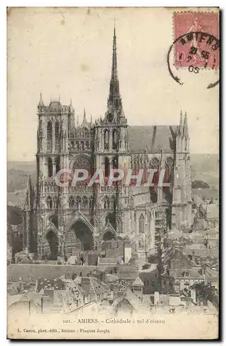 Cartes postales Amiens Cathedrale a vol d'oiseau