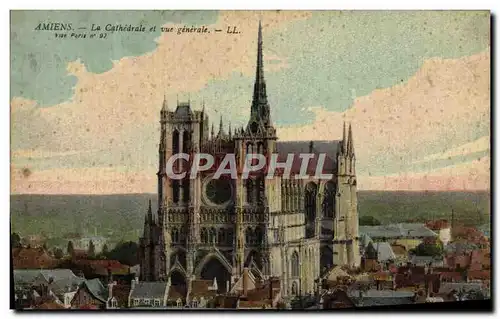 Cartes postales Amiens La Cathedrale et vue generale