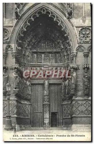 Cartes postales Amiens Cathedrale Porche de St Firmin
