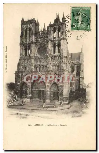 Cartes postales Amiens Cathedrale Facade