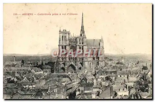 Cartes postales Amiens Cathedrale prise a vol d'Oiseau