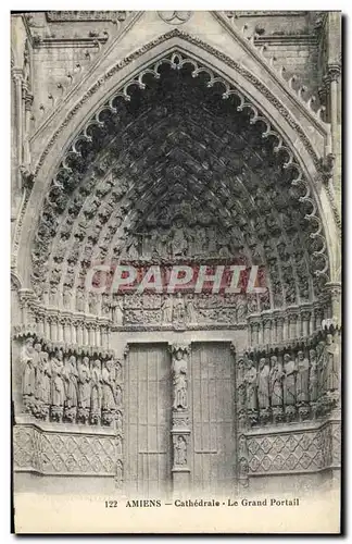 Cartes postales Amiens Cathedrale Le Grand Portail