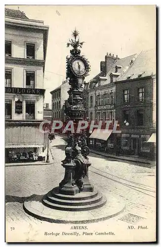 Ansichtskarte AK Amiens Horloge Dewailly Place Gambetta