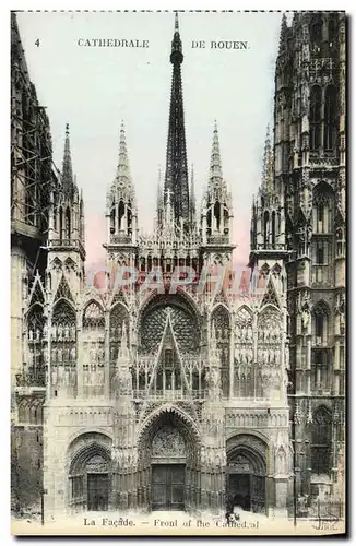 Cartes postales Cathedrale de Rouen La facade