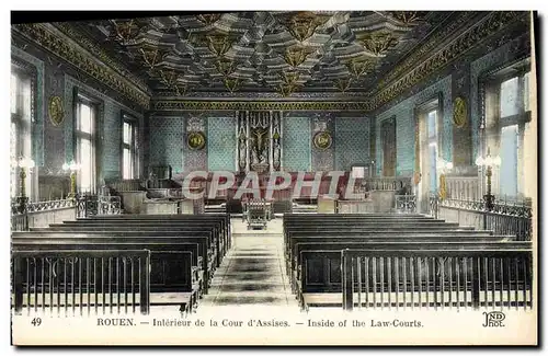 Cartes postales Rouen Interieur de la Cour d'Assises