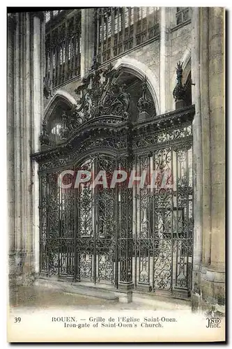 Cartes postales Rouen Grile de l&#39Eglise Saint Ouen