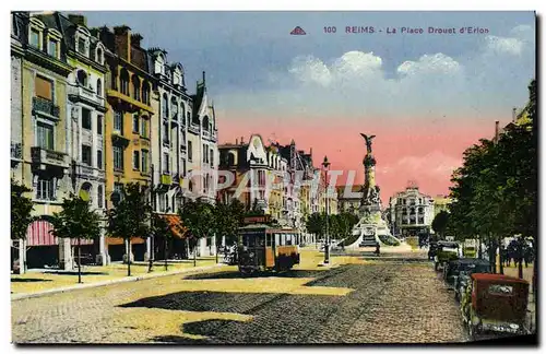 Cartes postales Reims La Place Drouet d&#39Erlon Tramway