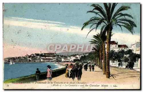 Cartes postales Cannes Promenade de la Croisette et le Mont Chevalier