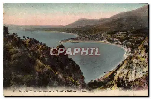 Cartes postales Menton Vue Prise de la Frontiere Italienne