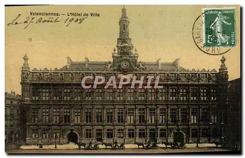 Ansichtskarte AK Valenclennes L&#39Hotel de Ville (carte toilee)