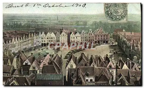 Cartes postales Arras La grand place vue du beffroi