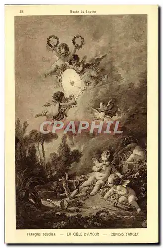 Cartes postales Francois Boucher La Cible D&#39amour Paris Musee du Louvre