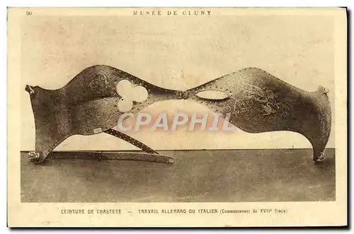 Cartes postales Ceinture De Chastete Travail Allemand Erotique Musee de Cluny Paris