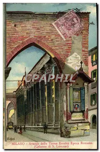 Cartes postales Milano Avanzo Delle Terme Ercolec Epoca Romana Colonne di S Lorenzo