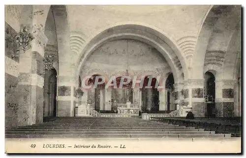 Ansichtskarte AK Lourdes Interieur Du Rosaire