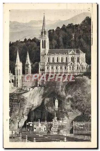 Cartes postales Lourdes La Basilique Et La Grotte