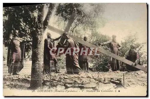 Cartes postales Lourdes 5eme station du calvaire