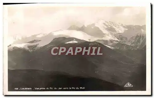 Cartes postales Lourdes Vue Prise Du Pic Du Jer vers le Pic du Midi